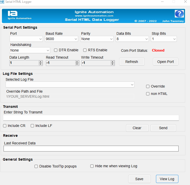IA_Logger Screenshot